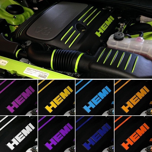 5.7L V8 Hemi Engine Dress Up Decal Graphics Kit 5.7L V8 Hemi Engine Dress Up Decal Graphics Kit